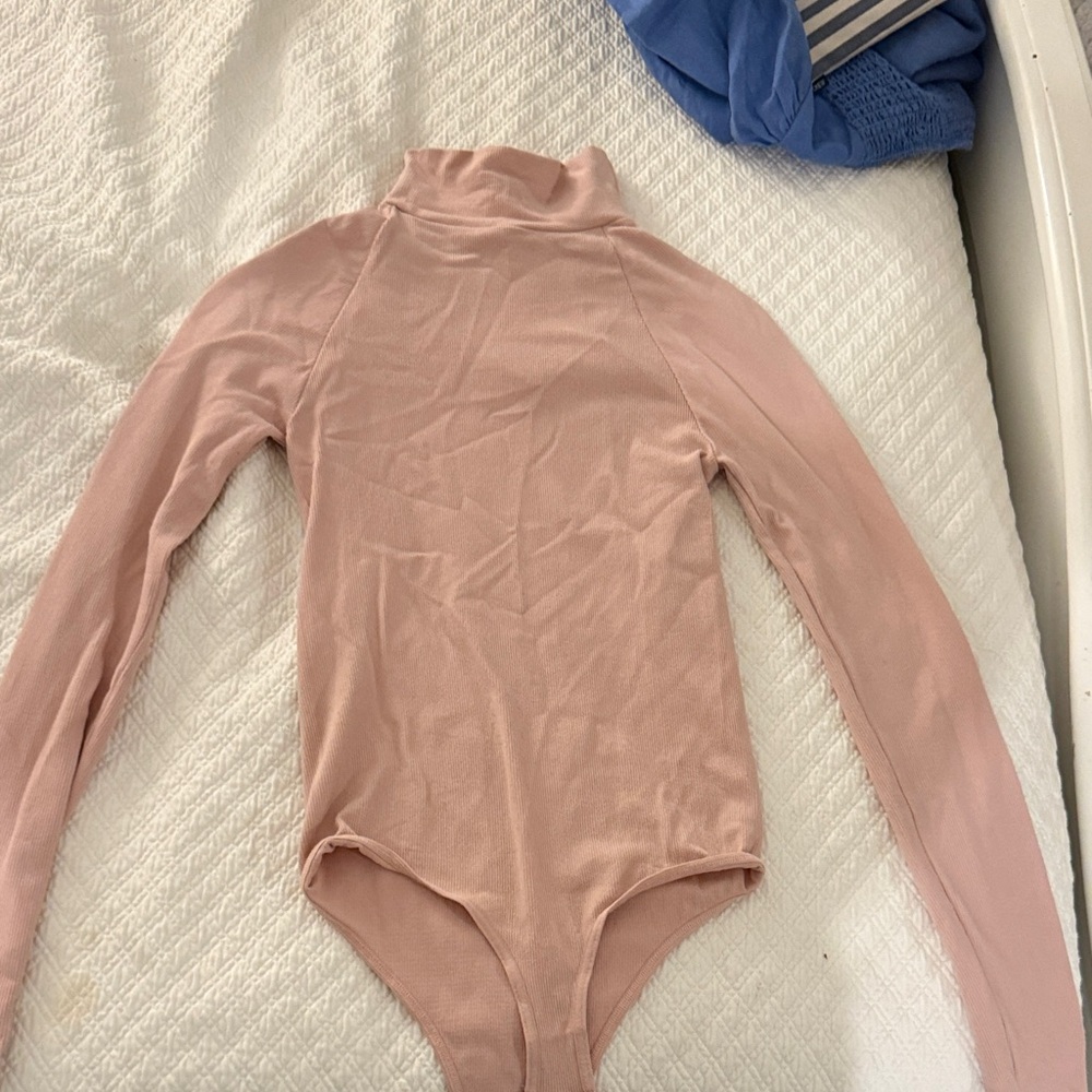 Pink Long Sleeve free people bodysuit!